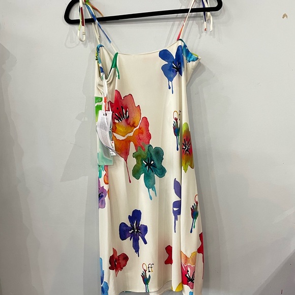 Off-White Floral-Print Sleeveless Dress - Picture 7 of 15